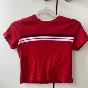 Brandy Melville red top with stripes